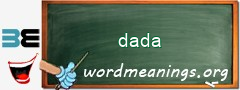 WordMeaning blackboard for dada